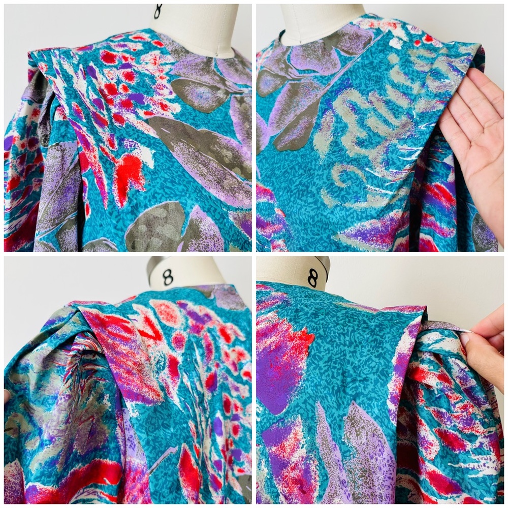 Vintage 70’s/80’s TESS Pleated Blouse - Picture 9 of 15